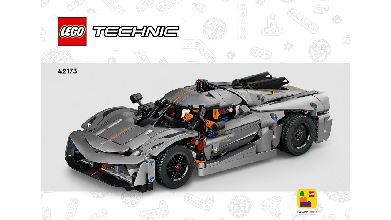 LEGO 42173 Koenigsegg Jesko Absolut Grey Hypercar (4K) - building instructions
