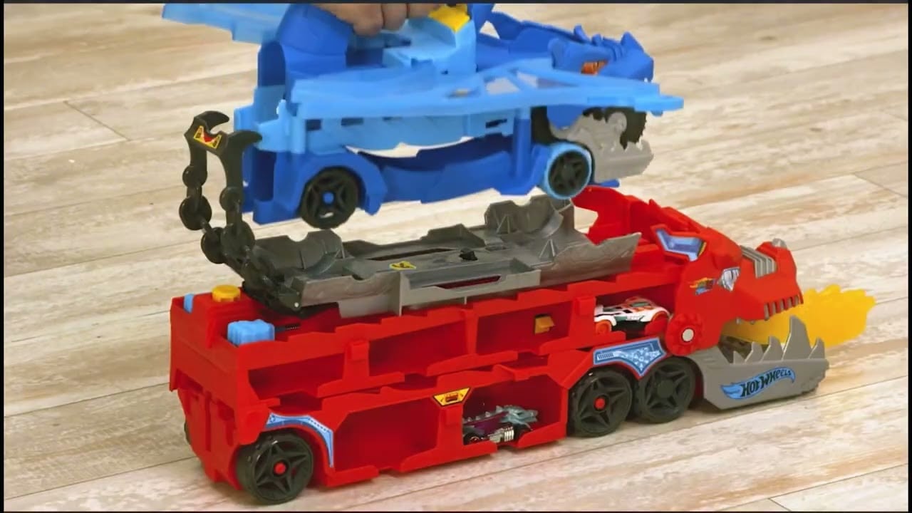 Hot Wheels City Ultimate Duel 🤺 Dragon 🐉 Transporter 85cm