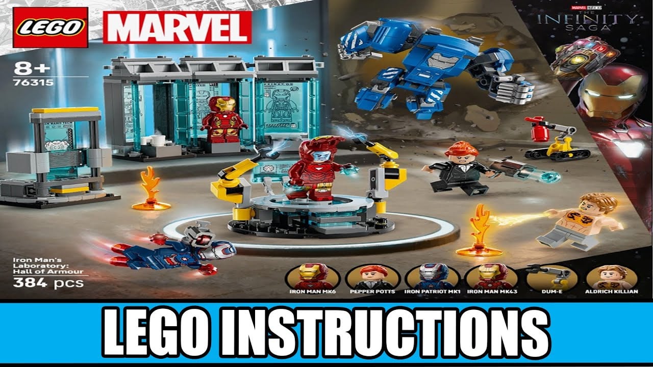 LEGO Instructions - Marvel - 76315 - Iron Man's Laboratory: Hall of Armor - Iron Man 3