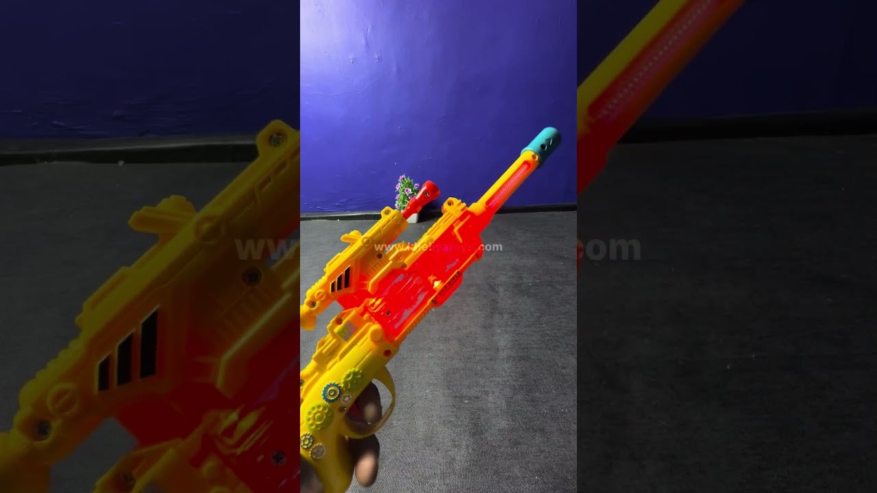 Electric Sniper Rifle With Transparent Gearwheel   Lights and Music – Fun Fueled Action