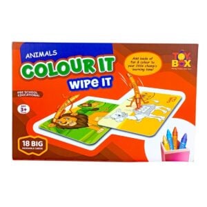 Toy Box Animals Color It Wipe It For Kids | Reusable Colouring Kit forKIds | 3+Years