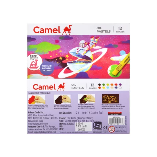 camel oil pastels 12 shades