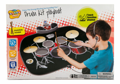 Musical Drum Kit Playmat With Drum Sticks