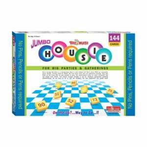 Toymate Jumbo Housie Board Game – Ultimate 144 Reusable Folding Cards Bingo Lotto Tambola Set for Kids and Family 6+ Years