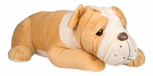 Bull Dog Sleeping 40cm Brown