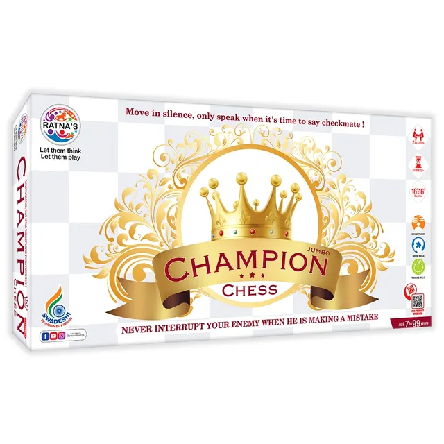 Ratna's Jumbo Champion Chess Board Game For Kids | 7+Years