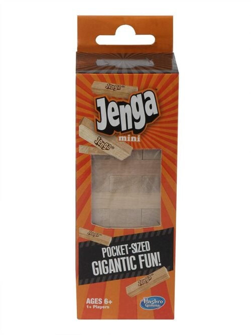 Hasbro Gaming Jenga Mini toy for kids, Hasbro Gaming Jenga Mini stacking tower game, Hasbro Gaming Jenga Mini hardwood blocks, Hasbro Gaming Jenga Mini balance game, Hasbro Gaming Jenga Mini portable toy