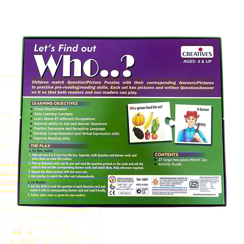 Buy Creatives Let's Find Out Who Learning Educational Puzzles