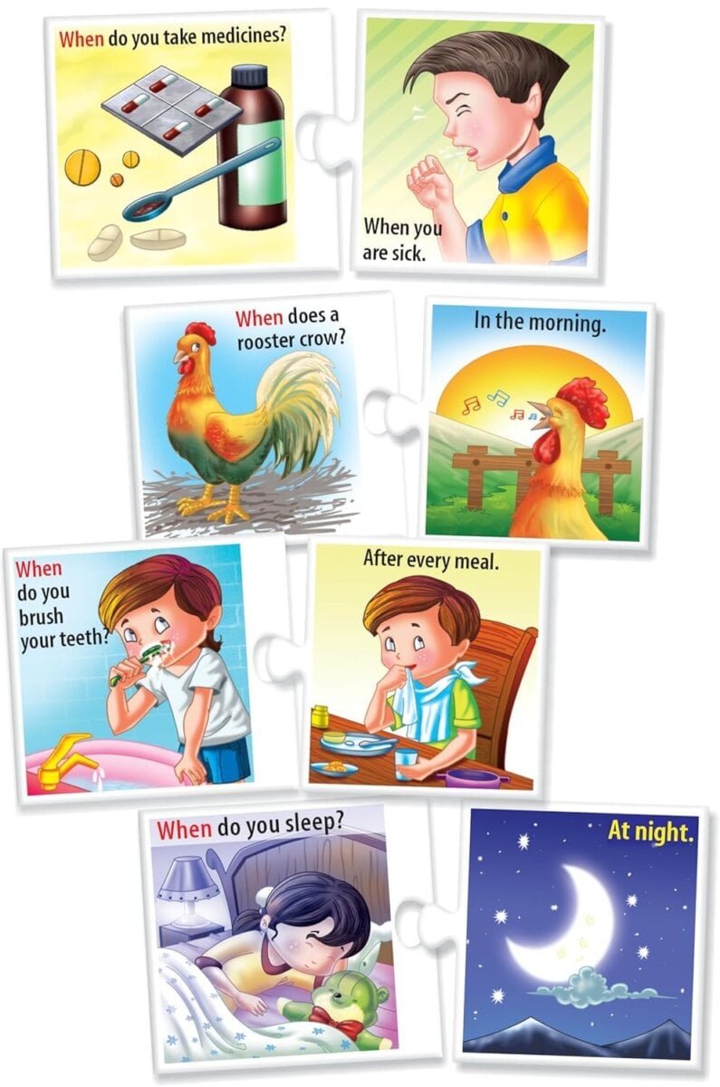 71Iltqkuxal. Sl1500 Creatives Let'S Find Out When Jigsaw Puzzles Games | Find Out Where Puzzle Home Learning Game | Educational Games For Kids | 4+Year Creatives Let'S Find Out When Jigsaw Puzzles Games | Find Out Where Puzzle Home Learning Game | Educational Games For Kids | 4+Year Image 2