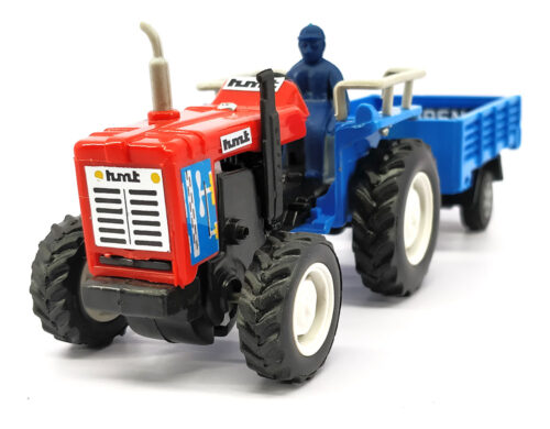 Centy Tractor With Trolley Pullback (Sky Blue-Red)