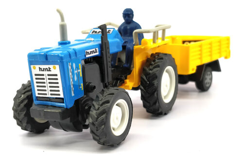 Centy Tractor With Trolley Pullback (Yellow-Sky Blue)