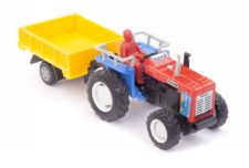 Centy Tractor With Trolly Red Yellow Pullback