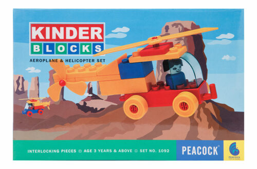 Peacock Kinder Block Aero Plane And Helicopter Set