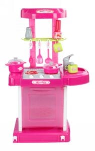 Plastic Kitchen Set With Lights And Music | Fun Interactive Cooking Playset for Kids | Sound & Light Effects | Ages 3+