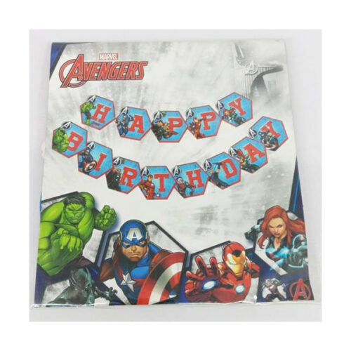Avengers Happy Birthday Party Bunting Banner