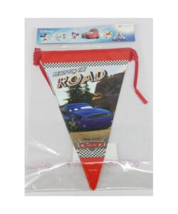 McQueen Car Theme Happy Birthday Decorations Flag Pennants Buntings Banner – Fun Party Decor for Kids Birthday Celebrations and Car Theme Events