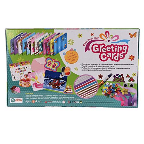 Greeting Card Making Kit -  Make & Greet 12 Card Inside