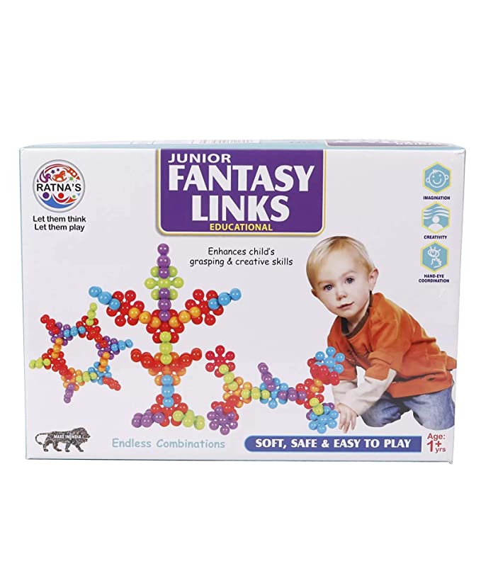 Fantasy Educational Links Junior | Colorful Learning And Building Toy For Kids | 1+ Years Fantasy Educational Links Junior