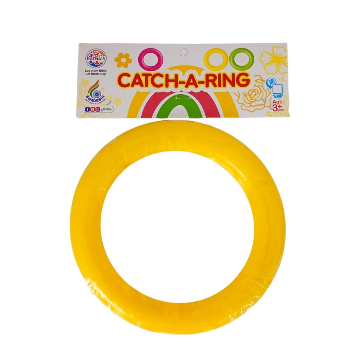 Ratna's Catch A Ring Outdoor Game | Active Ring Toss Game for Kids | 3+ Years