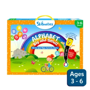 Skillmatics Alphabet Big and Small Write and Wipe Activity Mats | Educational Learning Toy for Kids | 3+ Years