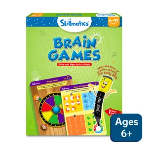 Skillmatics Brain Games Activity Write and Wipe Mats | Educational Learning Toy for Kids | 3+ Years