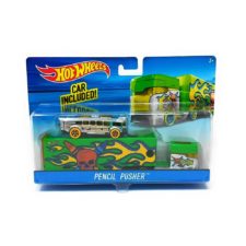 Hot Wheels City Pencil Pusher Toy School Bus Set