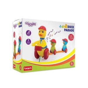 Funskool Giggles Duck parade Pull Along Toy For Toddler | Drum  Linking Encourages Walking Preschool Toys | 18+Monts