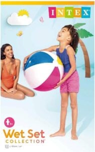 INTEX Wet Set Collection 61cm Inflatable Multi Color Beach Ball toy for kids, INTEX Wet Set Collection 61cm Inflatable Multi Color Beach Ball pool fun, INTEX Wet Set Collection 61cm Inflatable Multi Color Beach Ball outdoor play, INTEX Wet Set Collection 61cm Inflatable Multi Color Beach Ball summer toy