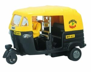 Shinsei Pull Back Mini Auto Rickshaw – Fun Durable Toy For Kids 3+ No Batteries Required