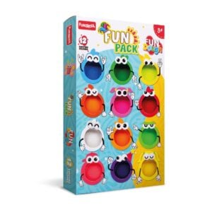 Funskool Fundough Fun Pack - Amazing 12 Tubs Of Dough for Kids, Shaping And Sculpting, 3 Years and Above