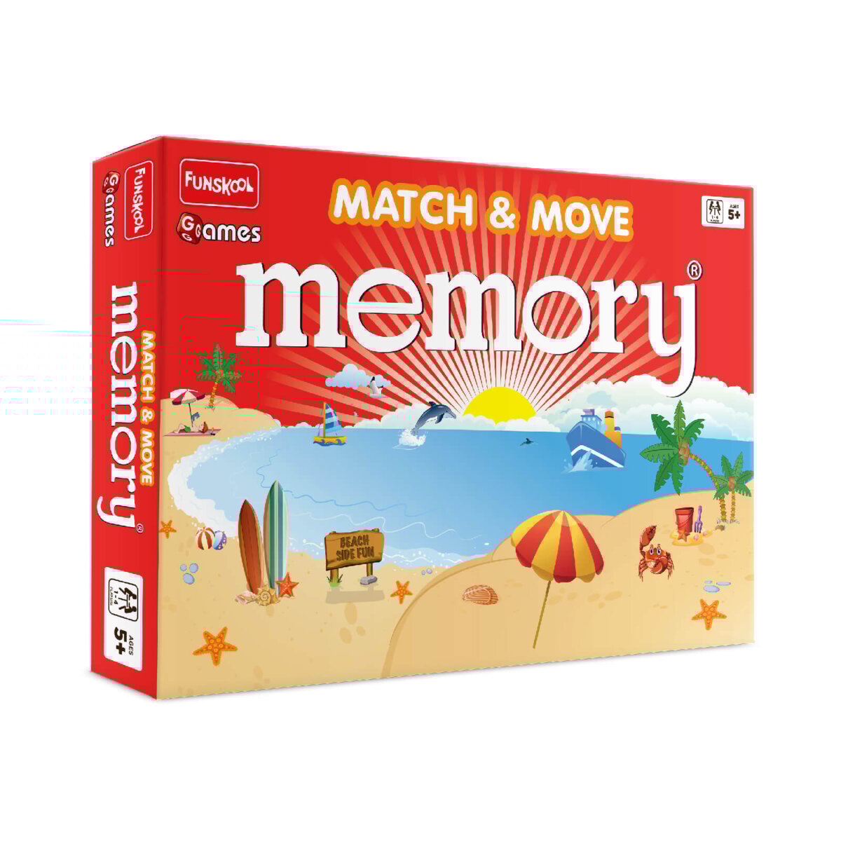Funskool Memory Match and Move Board Game For Kids | Strategy And Card Game | 5+ Years.
