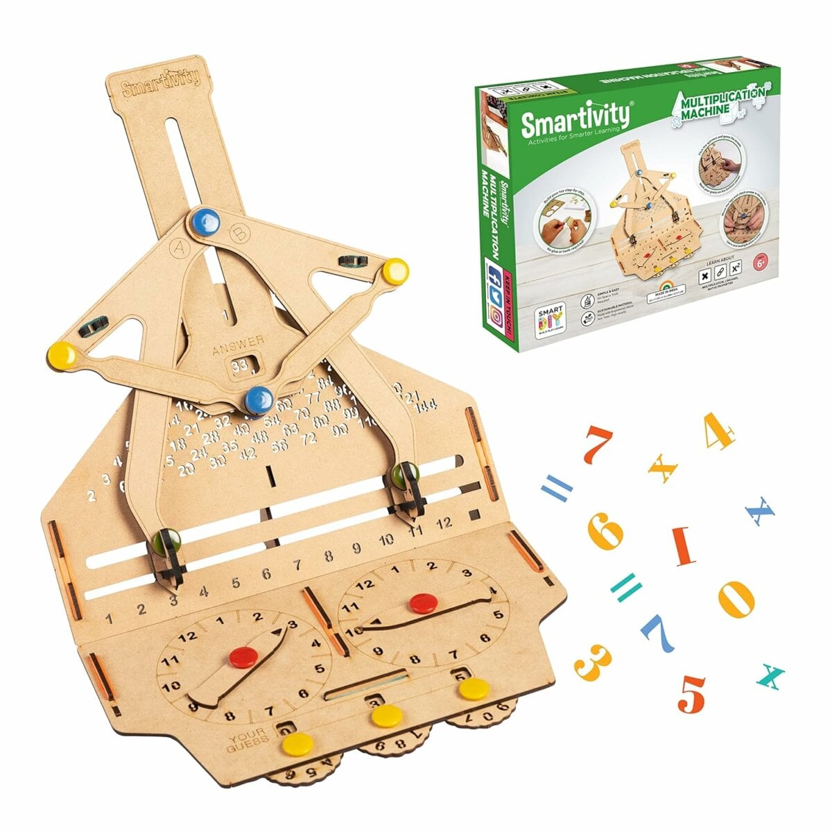 Smartivity Fidget Multiplication Machine STEM | DIY Fun Educational Toys, Educational And Construction Based Activity Game For Kids | 6+ Years