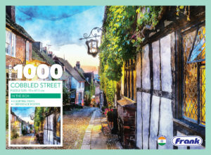 Frank Cobbled Street Jigsaw Puzzle realistic illustration, Frank Cobbled Street Jigsaw Puzzle 1000 pieces set, Frank Cobbled Street Jigsaw Puzzle for adults and kids, Frank Cobbled Street Jigsaw Puzzle premium gift box