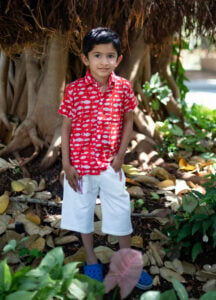 Little Indian Shirt Red Fish BSH036