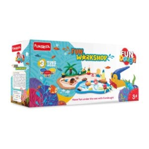 Funskool Fundough Fun Workshop Dough Play Gift Set – 3 Colorful Tubs | Creative Dough Play for Kids | 3+ Years