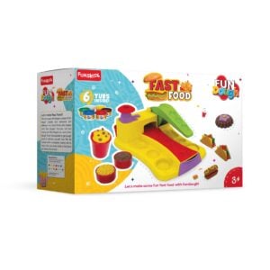 Funskool-Fundough Playset Fast Food | 23 Molds To Make You On Version Of Pizzas, Hot Dogs, Fries And Burgers, Food , Dough, Toy, Shaping For Kids | 3+Years