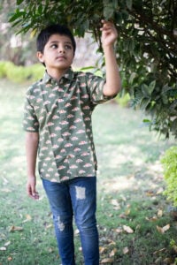 Little Indian Cars Green Shirt For Boy's | 1 To 9 Years