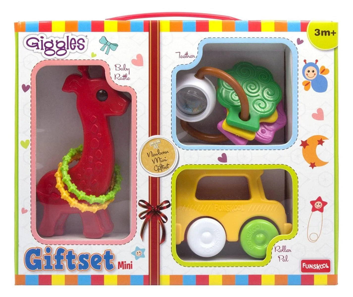 Funskool Giggles Mini Gift Set baby toys, Funskool Giggles Mini Gift Set sensory toy combo, Funskool Giggles Mini Gift Set toys for babies, Funskool Giggles Mini Gift Set baby gift pack