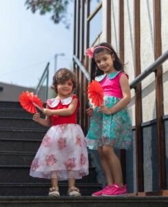 Little Indian Organza Frock For Girls