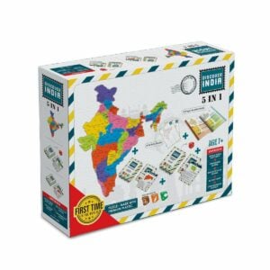 Zephyr Discover India 5-in-1 Puzzle Set | Amazing Educational Geography and Culture Learning Game for Kids Aged 7+ Years