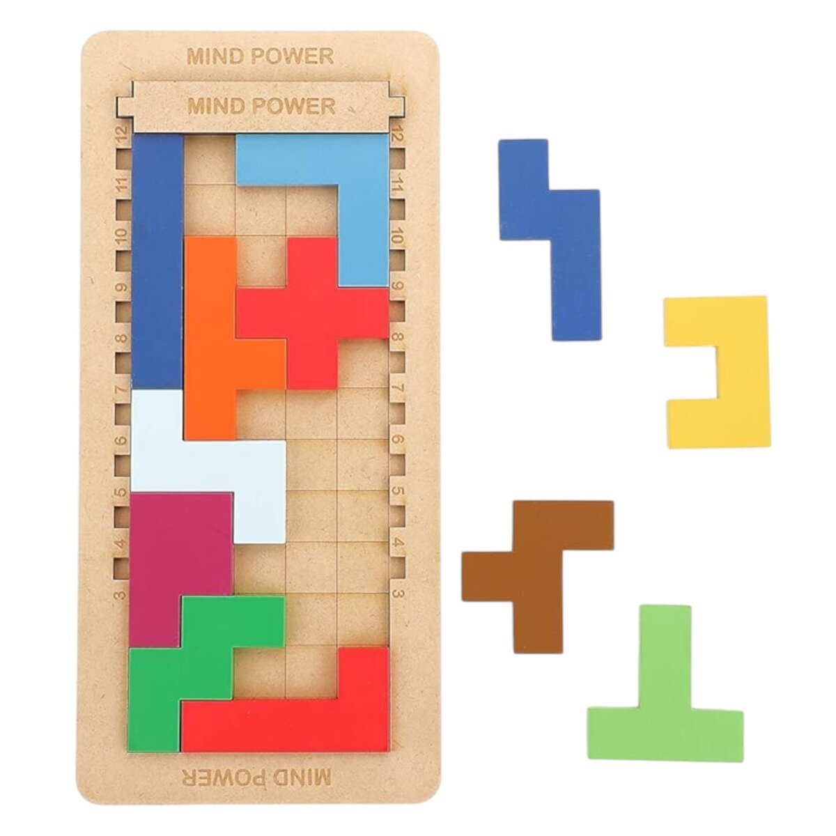 Aditi Toys Wooden Mind Power Game For Kids | Educational Brain Teaser Wooden Puzzle for Kids | 3+Years