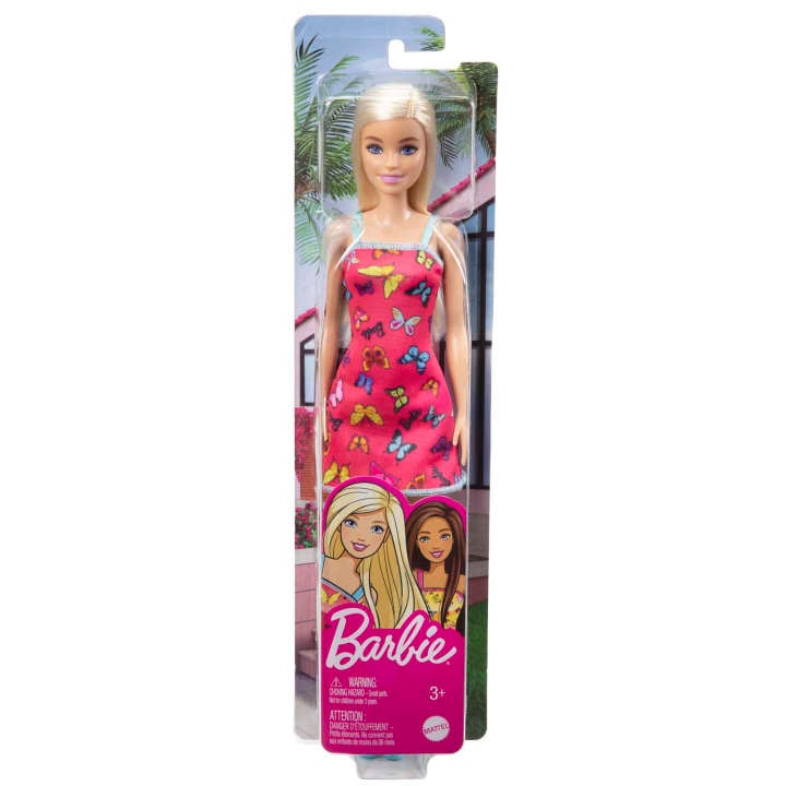 Buy Mattel Barbie Pink Dress Doll With Butterfly Print -HBV05 For Kids  2+Years for Online In India • Kheliya Toys