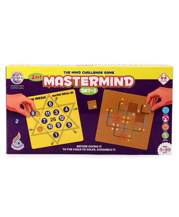 Ratna's 2in1 Mastermind Set-2 | The Mind Challenge Game for Kids | 5+ Years