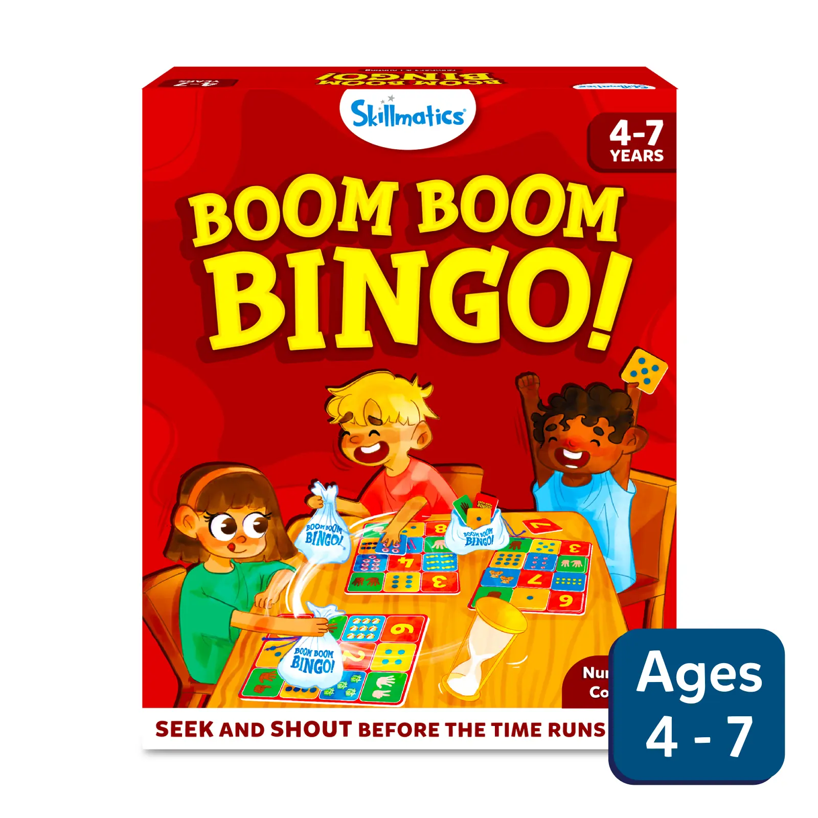 Skillmatics Boom Boom Bingo ! | Number And  Counting | Fun, Fast Matching Bingo Game for Kids | 4+Years