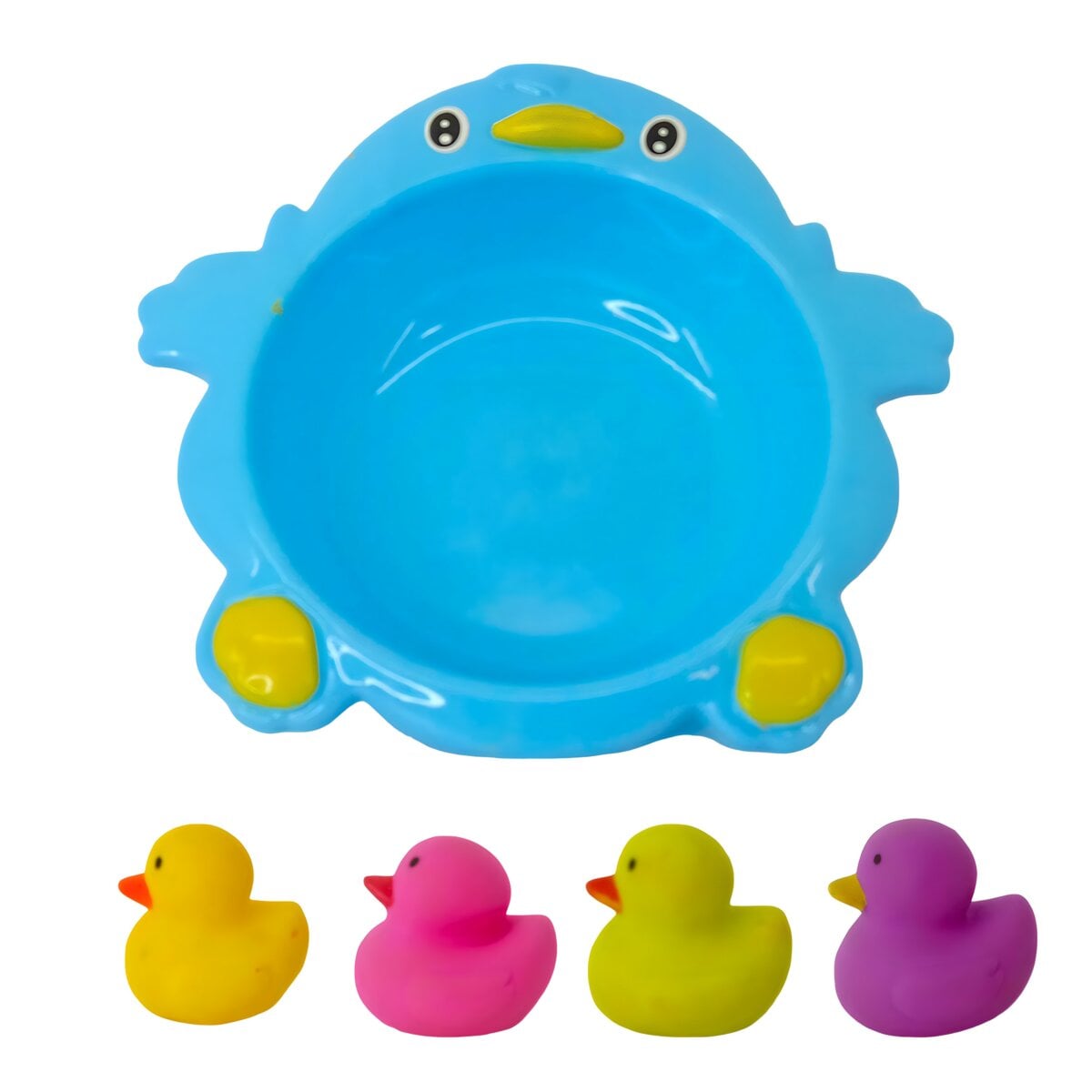 Ratna's 4 Pcs Squeezy Duck Tray Set toy for kids, Ratna's 4 Pcs Squeezy Duck Tray Set baby bath toy, Ratna's 4 Pcs Squeezy Duck Tray Set learning toy, Ratna's 4 Pcs Squeezy Duck Tray Set toddler playset