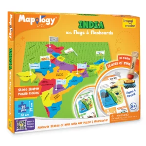 ImagiMake Mapology India With Flags And Flashcards- MP64 | 8+Year