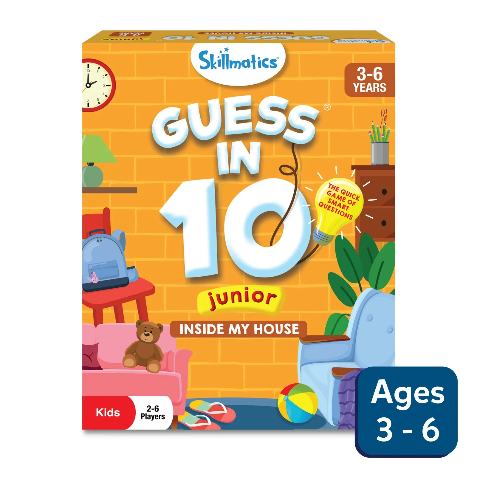 Skillmatics Guess In 10 Junior – Inside My House | Fun Educational Card Game for Kids | Travel-Friendly Learning Game | 3+ Years
