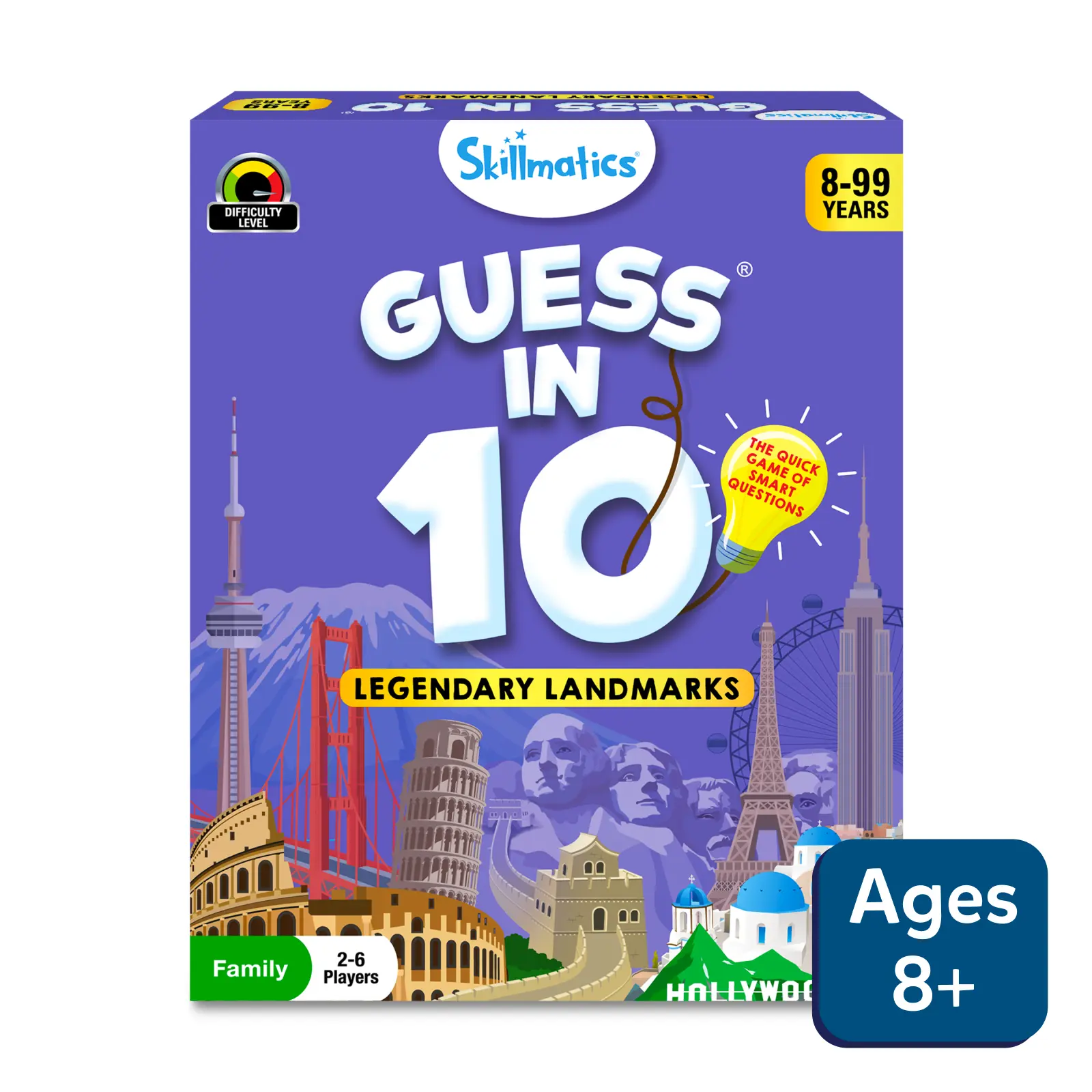Skillmatics Guess in 10 Legendary Landmarks Trivia Card Game | Fun Geography Quiz for Kids and Families | 8+ Years