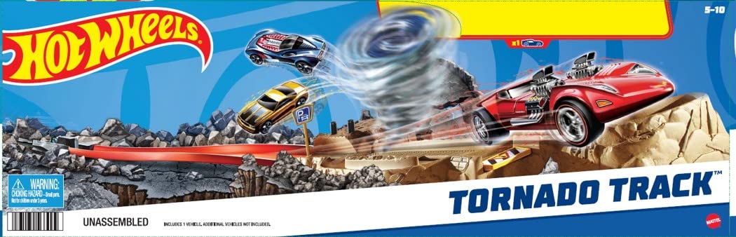 Mattel Hot Wheels Tornado Track Set | High-Speed Racing Meets Twisting Tornado Action | 5+ Years