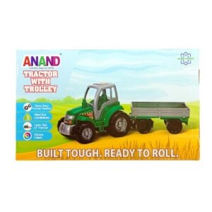 Anand Friction Powered Tractor with Detachable Trolley | Jumbo Size Farm Vehicle Toy for Toddlers, 2+ Years